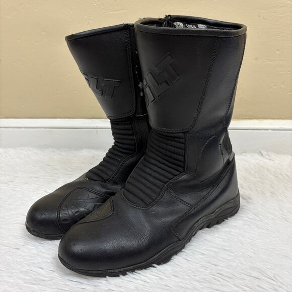 Bilt Hipora Black Leather Motorcycle Boots Men’s Size 11 main image 5